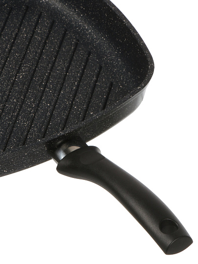 Сковорода-гриль алюминий, 28 см, антипригарное покрытие, Нева Металл Посуда, Литая, индукция, SP080128i