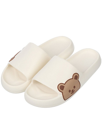 Тапки для женщин, белые, р. 40-41, открытые, Teddy, A210141