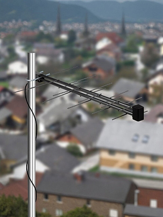 Антенна телевизионная DVB-T2, 10 дБ, цифровое тв, Rexant, RX-423, наружная, 34-0423