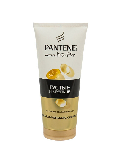 Бальзам-ополаскиватель для сухих и поврежденных волос, Pantene Pro-V, Густые и крепкие, 180 мл