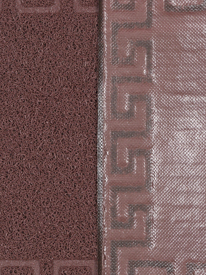 Коврик придверный, 60х90 см, прямоугольный, резина, коричневый, Spongy Меандр, Sunstep, 38-322