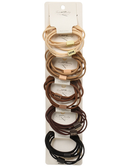 Набор резинок с надписью LOVE и бусинами, 3шт, A110066