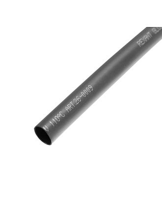 Термоусадочная трубка 9.0/3.0 мм, 10 шт, СТТК (3:1), черная по 1 м, Rexant, 26-0009