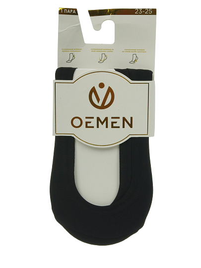 Носки для женщин, подследники, Oemen, черные, р. 23-25, 8004