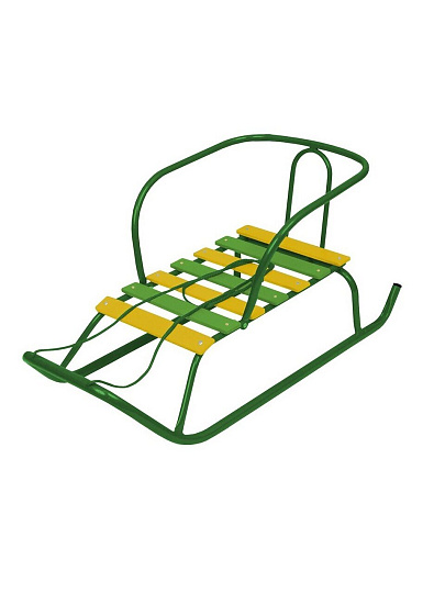 Санки Ветерок, В1/З2, спинка, поводок, зеленые, Nika