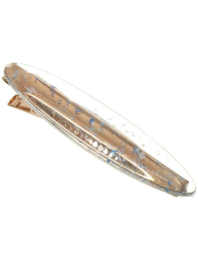 Заколка для волос 6 см, пластик, прозрачный, TH06-05