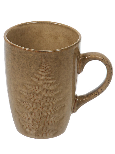 Кружка керамика, 360 мл, Папоротник, 8Х11 см, Y4-11312, в ассортименте