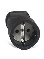 Штепсельное гнездо с заземлением, 16 А, 250 В, черное, еврослот, ПВХ-облив, UNIVersal, ОА1020 - фото 2