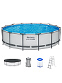 Бассейн каркасный Bestway, 457х107 см, Steel Pro Max, 56488, фильтр-насос, лестница, тент, 14970 л - фото 8