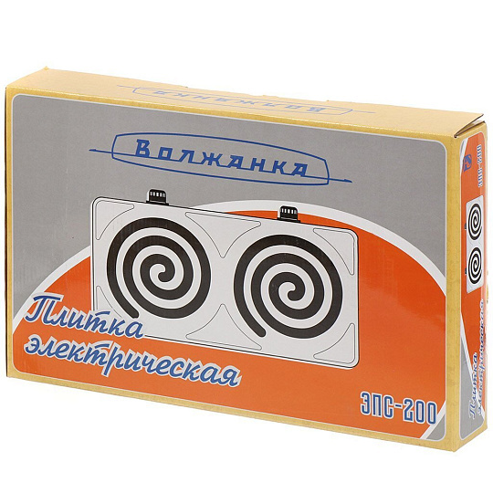 Плита электрическая Волжанка, ЭПС-200, 2 конфорки, спираль