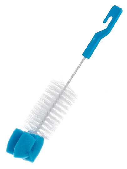 Ершик для мытья бутылок Аквамаг, подвесной, с губкой и ручкой-крючок, ЕМБ-28ГК