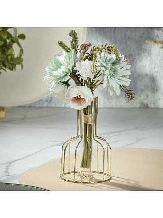 Цветок искусственный декоративный Композиция, в вазе, 9х30 см, Y6-10386