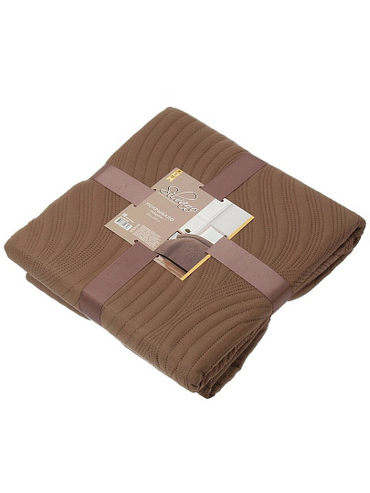 Покрывало евро, 200х220 см, 100% полиэстер, стеганое, Silvano, Модерн, шоколад