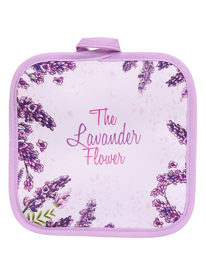 Прихватка 18х18 см, 100% полиэстер, Лаванда новая, Y9-187