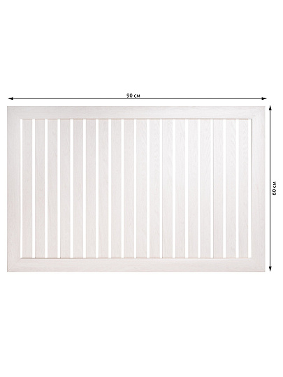 Экран для радиатора, МДФ, 900х600 мм, ясень белый, реечный, Стильный Дом