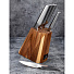 Набор ножей 6 предметов, 21, 21, 21,12.5,10 см, нержавеющая сталь, рукоятка нержавеющая сталь, с подставкой, дерево, Taller, TR-22012 - фото 3