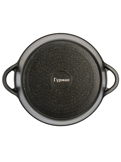 Кастрюля алюминий, антипригарное покрытие, 5 л, крышка стекло, Гурман, Eclipse, ГМк503ЭКИ, индукция