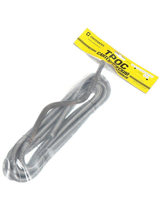 Трос сантехнический для засоров стояков, диаметр 13.5 мм, пружина, 1.8 мм, 3.5 м, СантехКреп, 3.1.5.2.