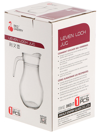 Кувшин стекло, 1.8 л, Классика, прозрач, с крышкой, Y4-11028