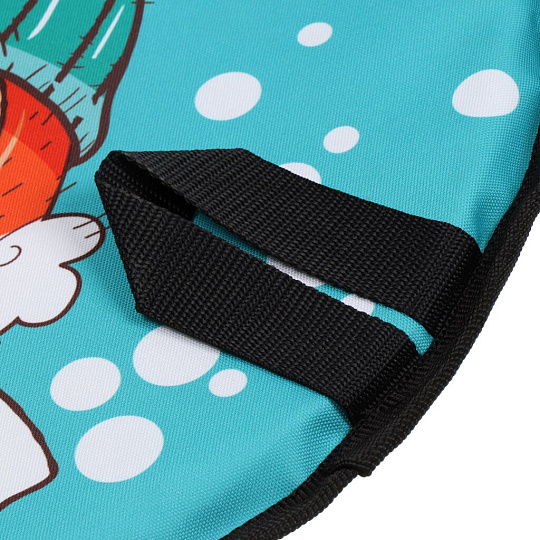 Ледянка оксфорд, ПВХ, круглая, 45 см, с ручками, голубая, Fani Sani, Лисенок, 84151