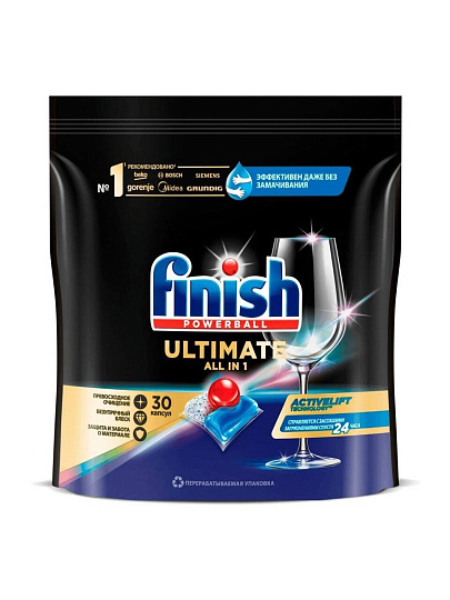 Таблетки для посудомоечной машины Finish, Ultimate All in 1, 30 шт