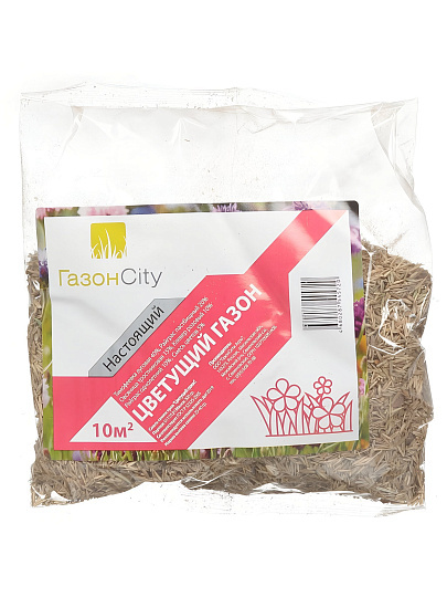 Семена Газон, Настоящий Цветущий, 300 г, пакет, ГазонCity