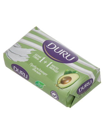 Крем-мыло Duru, 1+1 Белая глина и Авокадо, 80 г