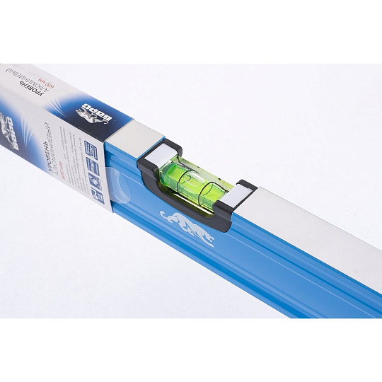 Уровень алюминиевый, 600 мм, профиль 1,6 мм, фрезерованный, заглушки, 3 глазка, Барс, 34422