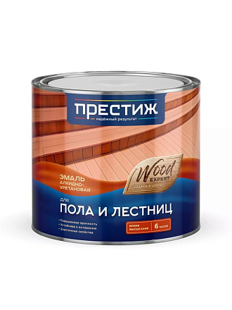 Эмаль Престиж, для пола и лестниц, быстросохнущая, алкидно-уретановая, глянцевая, золотисто-коричневая, 1.9 кг