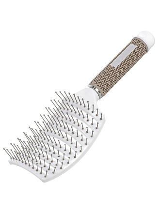 Расческа массажная, 25х7 см, белая, A100001