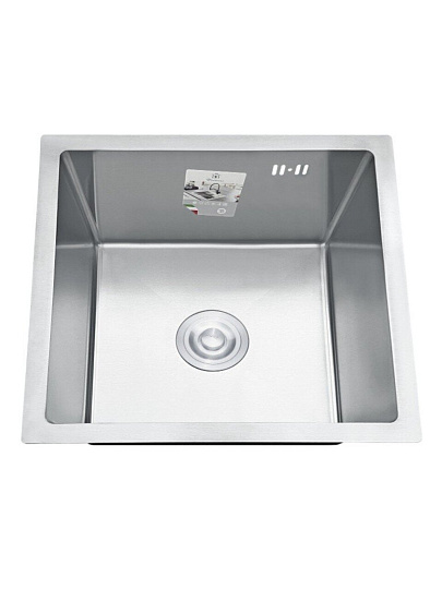 Мойка кухонная врезная, Diadonna, нержавеющая сталь, 440х440х200 мм, сатин, DS4444