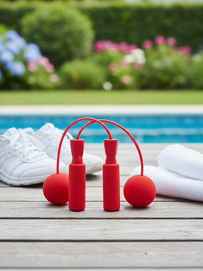 Скакалка беспроводная, d5мм, утяжелители d6.5см, PP, PVC, EVA, в ассортименте, By Sport, 190-034