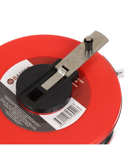 Рулетка геодезическая, 10 м, лента ПВХ, 12.5 мм, Bartex