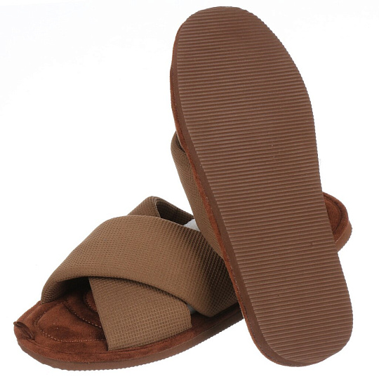 Тапки для мужчин, полиэстер, ЭВА, в ассортименте, р. 45, открытые, Lucky Land, 4971 M-CH-O