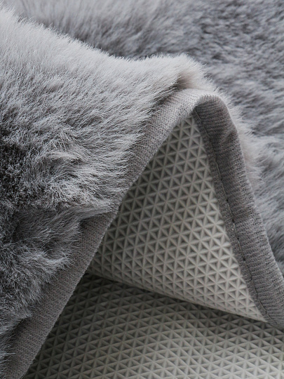 Коврик интерьерный 0.8х1.2 м, Silvano, прямоугольный, голубой, искусственный мех, Y4-11718