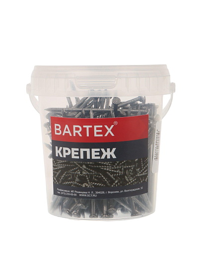Гвоздь строительный, диаметр 3.5х90 мм, 1 кг, в банке, Bartex