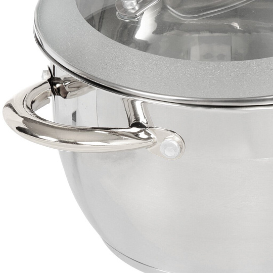 Набор посуды нержавеющая сталь, 6 предметов, кастрюли 1.8,2.6,4.3/4.75 л, индукция, Daniks, Мадрид, SD-331