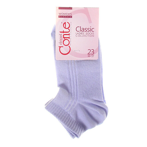 Носки для женщин, короткие, хлопок, Conte, Classic, 016, бледно-фиолетовые, р. 23, 7С-34СП
