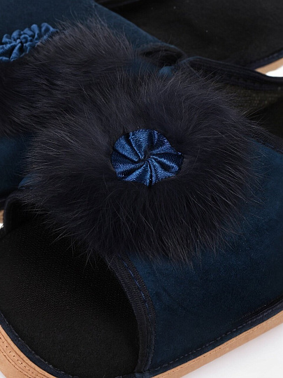 Тапки для женщин, текстиль, в ассортименте, р. 38, открытые, 018