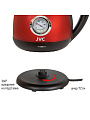 Чайник электрический JVC, JK-KE1717, красный, 1.7 л, 2200 Вт, скрытый нагревательный элемент, нержавеющая сталь - фото 2
