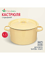Кастрюля эмалированная сталь, 1.5 л, крышка сталь, СтальЭмаль, 2с15/1/ 6с15, в ассортименте, индукция