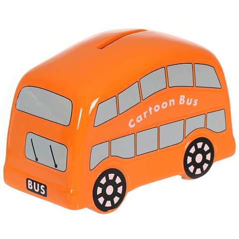 Копилка Двухэтажный автобус, 15х8х10 см, керамика, Y4-4973, в ассортименте