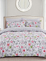 Постельное белье евро, простыня 220х240 см, 2 наволочки 70х70 см, пододеяльник 200х220 см, Silvano, поплин, Цветы, Мультиколор, 30/411-PC/SL