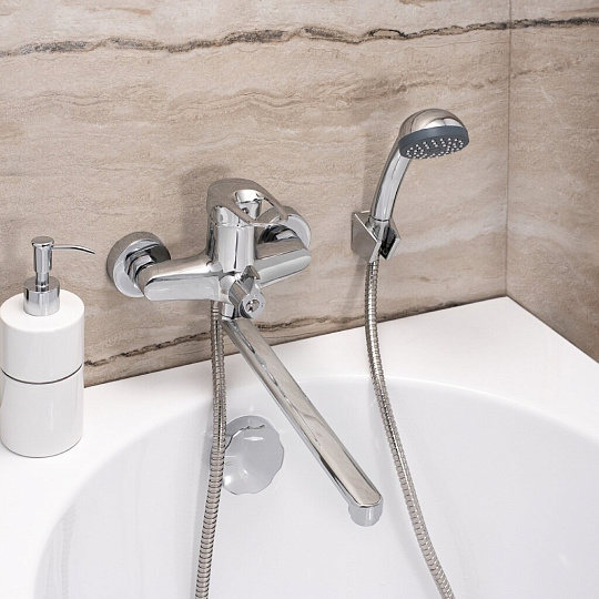 Смеситель для ванны, РМС, с картриджем, хром, SL55-006E