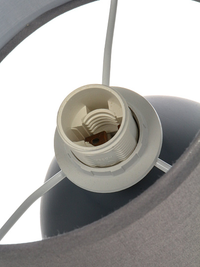 Светильник настольный E14, 40 Вт, серый, абажур серый, Rivoli, Nadine, 7042-501, керамика