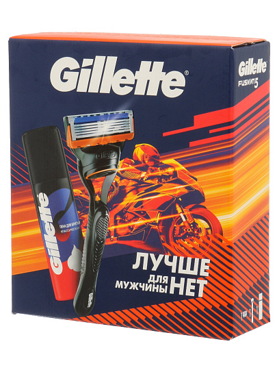 Набор подарочный для мужчин, Gillette, Fusion, пена для бритья 50 мл, станок для бритья c 1 кассетой