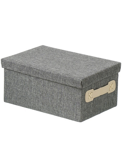 Кофр для хранения, 1 секция, с крышкой, складной, 28х19х13 см, с ручкой, серый, A290105