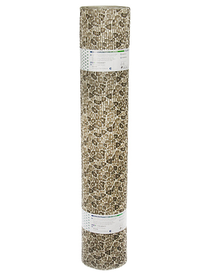 Коврик для ванной, антискользящий, 1.3х15 м, вспененный ПВХ, Вилина, Аква Стандарт, V15-grey, камни