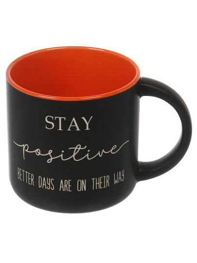 Кружка керамика, 360 мл, Мотивация, 9Х9 см, Y4-11320, в ассортименте