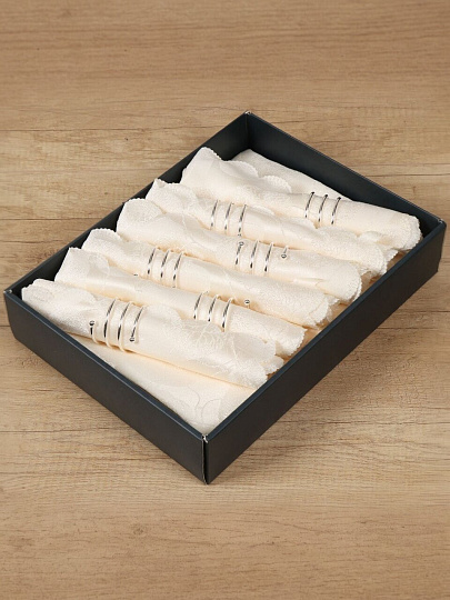 Набор столового текстиля скатерть 140х180 см + 6 салфетки 30х40 см, 100% полиэстер, в ассортименте, T2020-2661